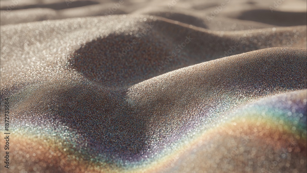 Obraz premium Sand Dunes Reflecting Rainbow Light