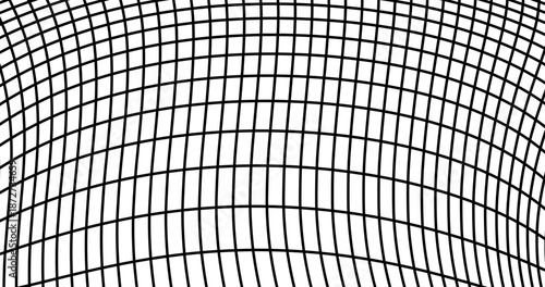Space Grid mesh lattice with Distortion deformation array of lines graphics