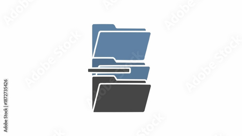 Folders stacked on top each other.