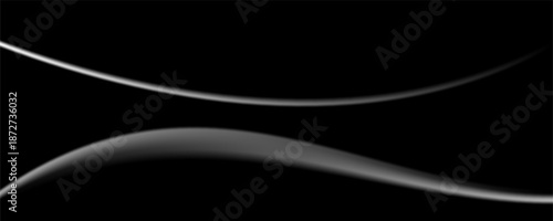 3d chrome spiral template. Silver metal curve element on black background. Y2k fluid wave, flow swirl, 3d line path. Dynamic steel shapes. Vector trend 3d illustration