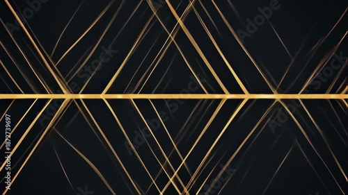 Wallpaper Mural Abstract design with intersecting gold lines on a dark background Torontodigital.ca