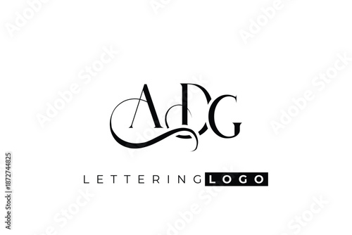 ADG Elegant Monogram Logo Design With Decorative Lettering