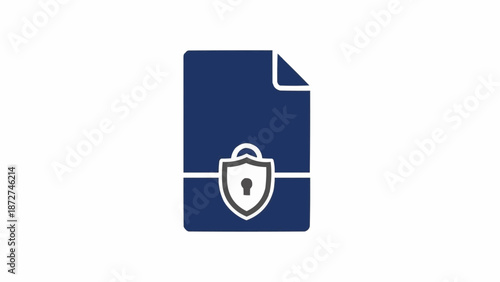 Secure document with lock icon.