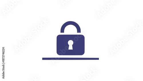 Padlock with keyhole security icon.