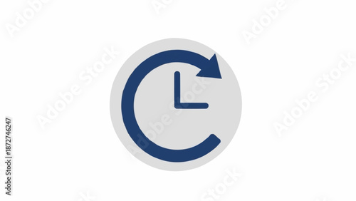 Clock icon with circular arrow.