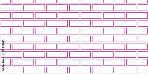 simple magenta outline brick wall pattern for banner poster background.