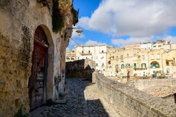 Keuken achterwand Smal steegje Zonnige steegjes van Matera Italië  © Florent