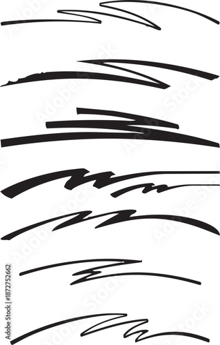 Black scribbles white lines strokes