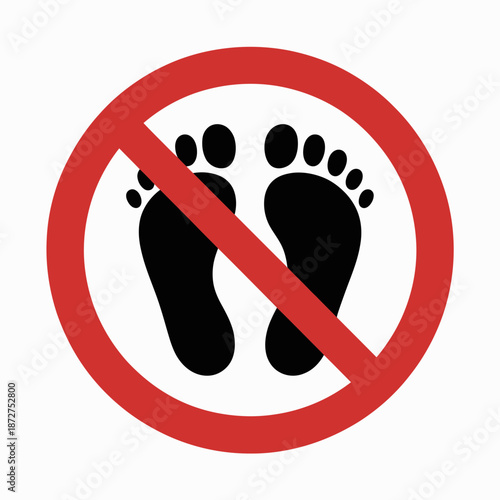 nobarefeet, prohibited, barefoot, feet, forbidden, nofootwear, sign, restriction, ban, warning, redcircle, stop, shoes, footwear, sandals, slippers, required, mandatory, safety, hygiene, protection, f