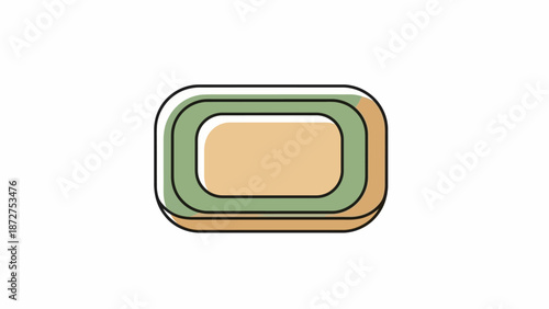 Illustration of a bar of soap on a white background