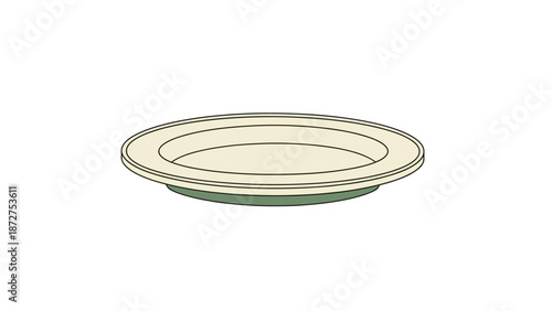 Simple, elegant plate isolated on a white background