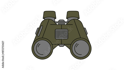 Binoculars icon for viewing and observation, graphic element