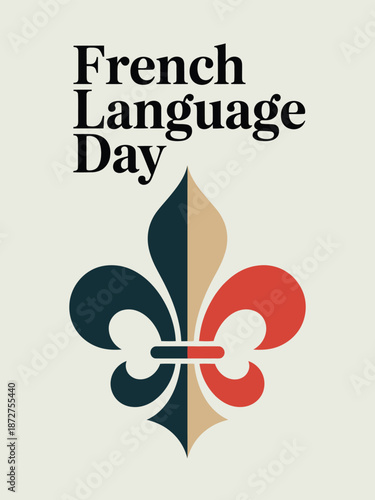French Language Day Illustration Poster