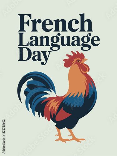 French Language Day Illustration Poster