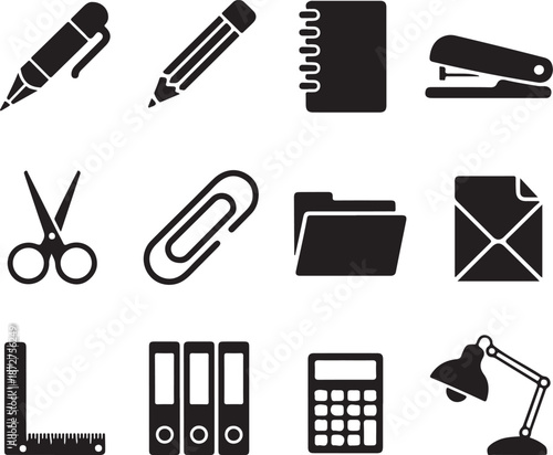 Office Supplies Silhouette Bundle