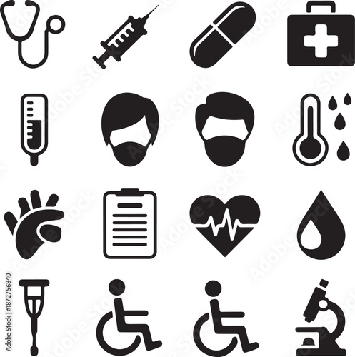 Medical & Healthcare Silhouette Bundle