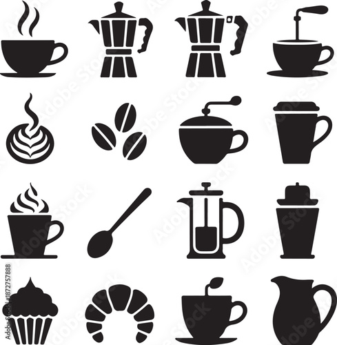 Coffee Shop Silhouette Bundle