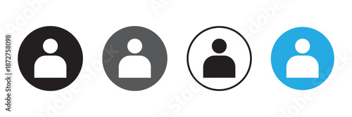 Avatar account icon vector. Default social media profile photo symbol