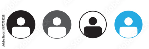 Avatar, user profile, person icon. Gender-neutral silhouette in grayscale. Flat vector illustration. Ideal for social media profiles, app icons, screensavers, and profile picture