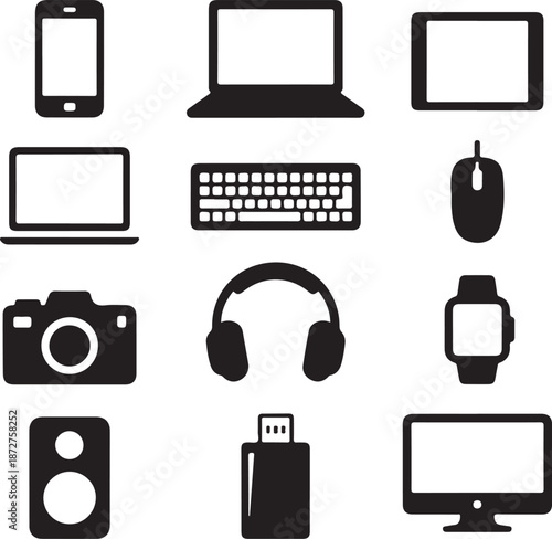 Electronic Device Silhouette Bundle