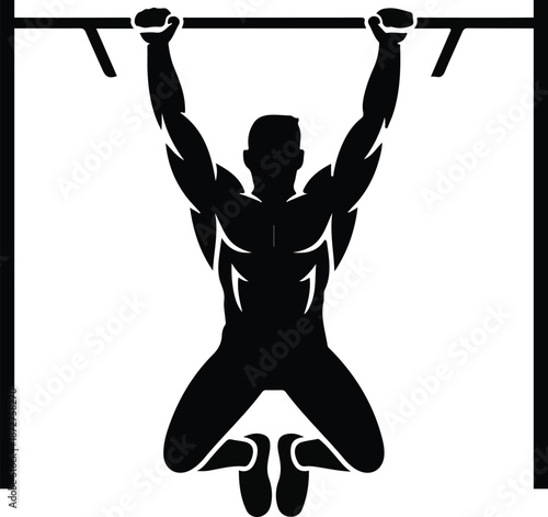 Pull-up bar exercise icon