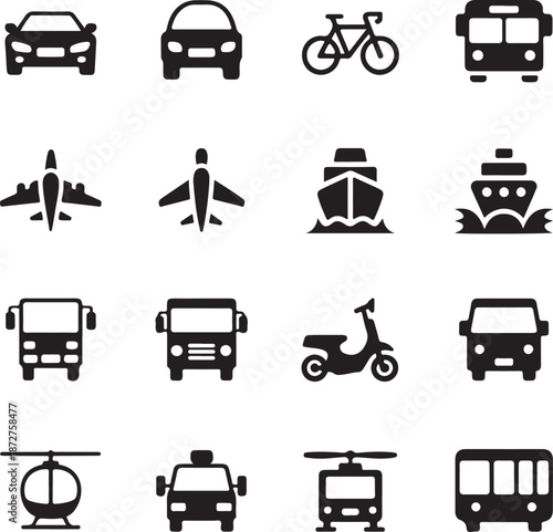 Transportation Silhouette Bundle
