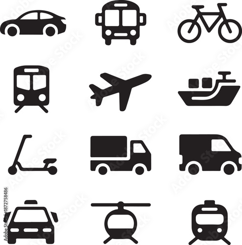 Transportation Silhouette Bundle