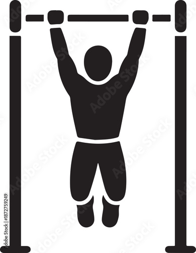 Pull-up bar exercise icon