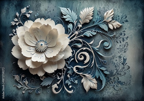 vintage background with flowers