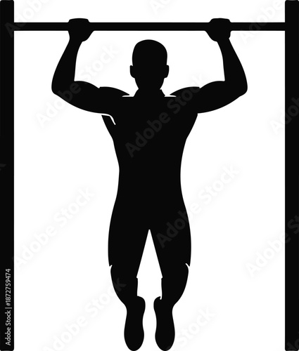 Pull-up bar exercise icon