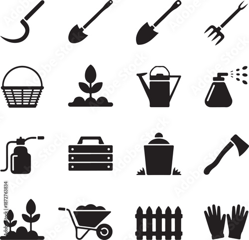 Farming Tools Silhouette Bundle