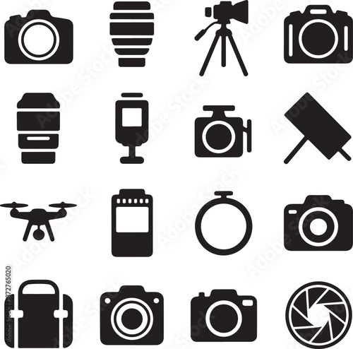 Photography Equipment Silhouette Bundle