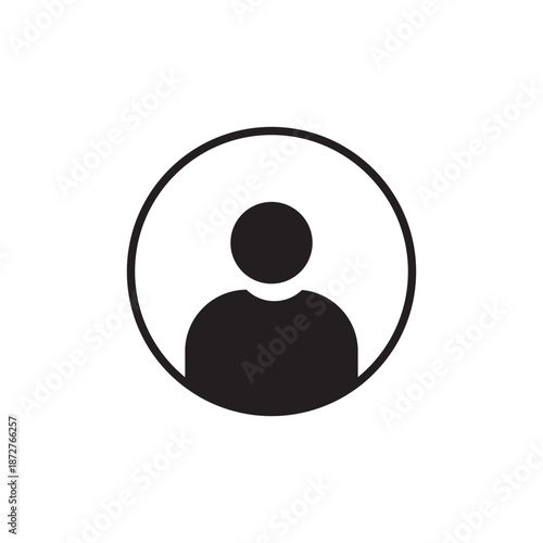 Vector flat illustration in grayscale. Avatar, user profile, person icon, gender neutral silhouette, profile picture.
