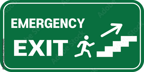 Green Emergency Exit Sign