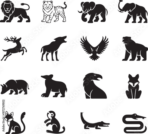 Wild Animal Silhouette Bundle