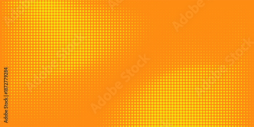 Background with monochrome dot texture. Polka dot pattern template. Background with orange dots - eps10 stock vector