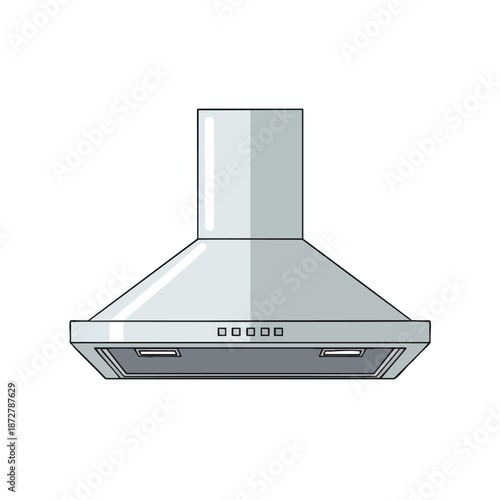 Modern Kitchen Range Hood Illustration