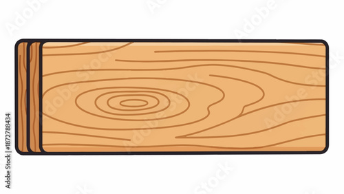 A simple graphic of a rectangular wooden plank with visible grain patterns