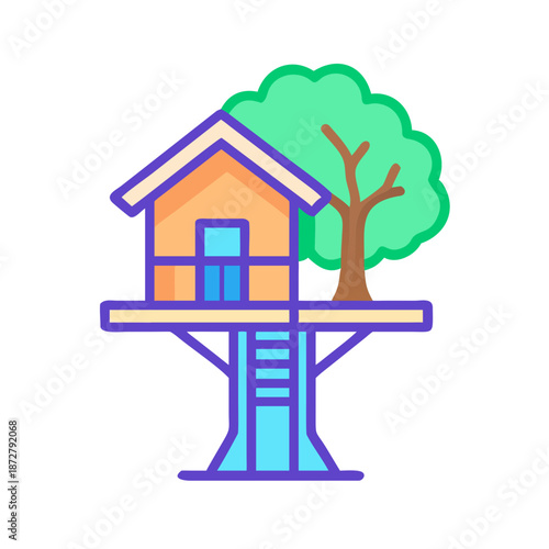 house with tree