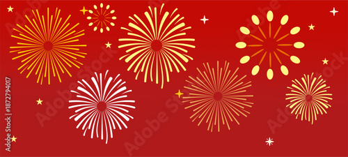 LUNAR FIREWORKS ONRED BACKGROUND