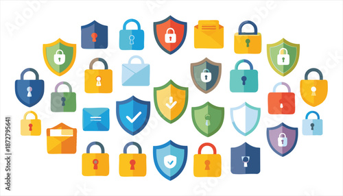 vector Collection of Security Icons and Symbols