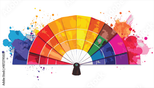 vector Color Page Fan with Page Display