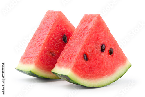 Quadro em tela Watermelon slice isolated on white.