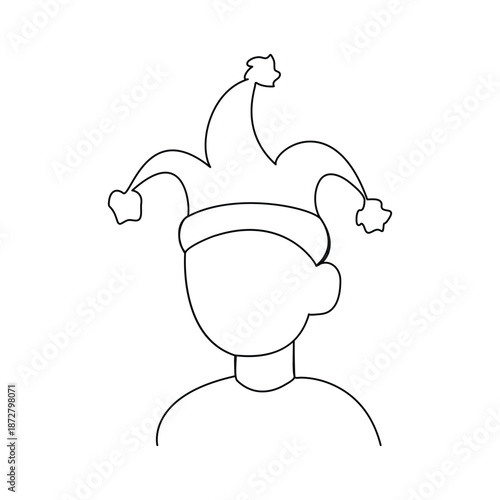 April Fools' Day or April Fool's Day continuous one line drawing and minimalist style isolate outline vector illustration