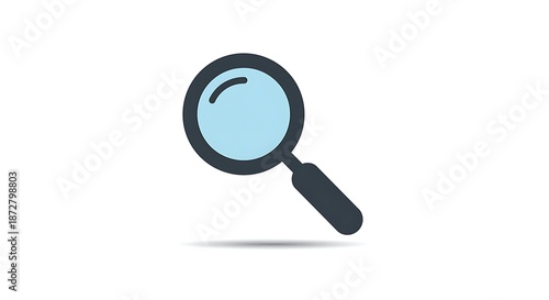 Wallpaper Mural Modern graphic illustration of a magnifying glass icon, symbolizing search, discovery, and detailed investigation, perfect for web and app design elements for user interfaces Torontodigital.ca