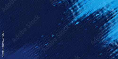 A deep blue abstract ocean background features ripples on the water surface with light textures and sunlight reflecting through waves like an underwater marine nature scene