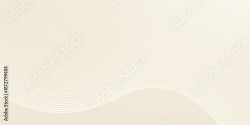 Abstract golden background with white and beige luxury glitter shapes. Golden lines luxury on cream color background. Gold elegant realistic paper cut