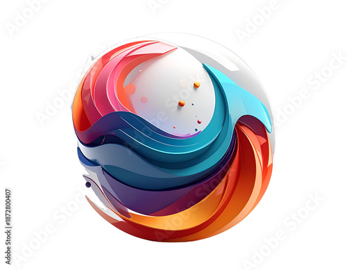 vector illustration of a set of abstract spheres