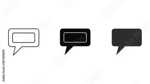 Collection of different style speech bubble icons