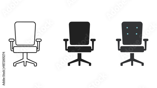 Office chair design process illustration